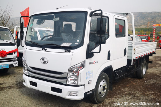 跃进超运c300120马力315米双排栏板轻卡sh1043zfdcms4