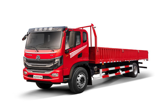 东风华神 t3 200马力 4x2 6.2米排半栏板载货车(eq1186gl6d12)