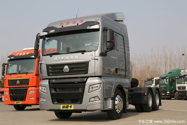 中国重汽 汕德卡SITRAK G7重卡 460马力 6X4 AMT自动挡LNG牵引车(国六)(ZZ4256V384HF1LB)