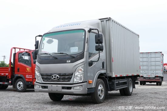 现代商用车泓图20088马力4x237米单排厢式轻卡chm5041xxyedf28v