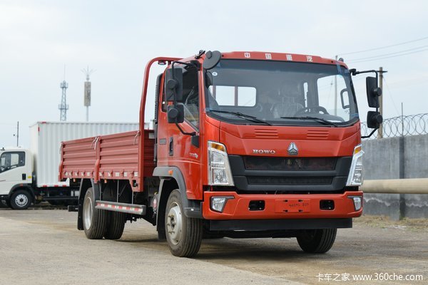 中国重汽HOWO 悍将 160马力 4.85米排半栏板载货车(国六)(重汽8档)(ZZ1087G3815F183)