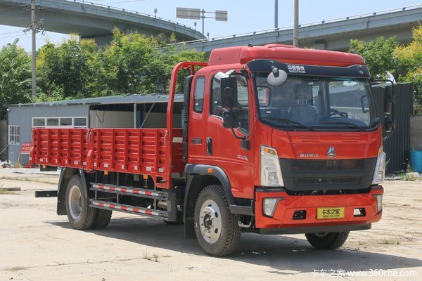 中国重汽HOWO 悍将 160马力 5.2米排半栏板载货车(国六)(ZZ1117G4515F1)
