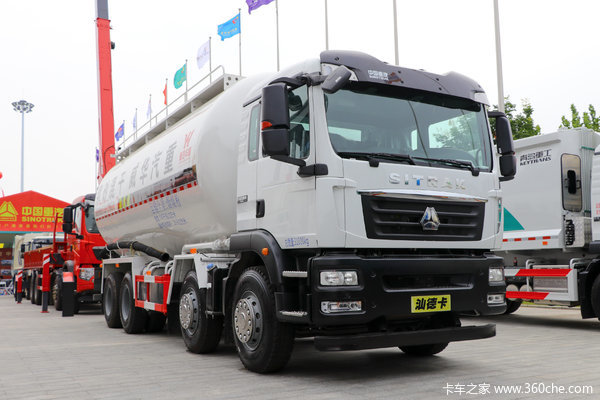 中国重汽 汕德卡C5H 350马力 8X4 低密度粉粒物料运输车(国六)(华威驰乐牌)(SGZ5310GFLZZ6C5)