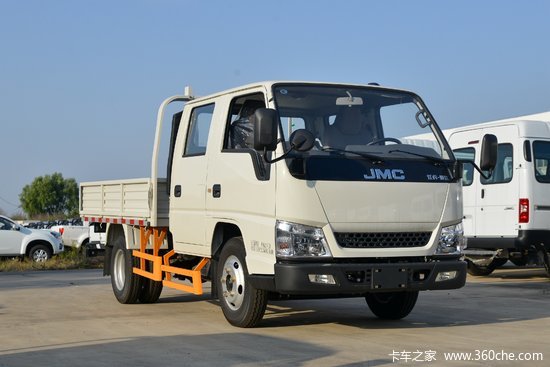 江铃顺达窄体122马力2755双排栏板轻卡国六jx1041tscb26报价