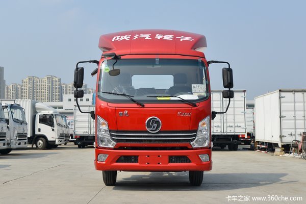 陕汽轻卡 德龙K3000 160马力 5.25米排半厢式载货车(国六)(速比4.33)(YTQ5121XXYKK421)