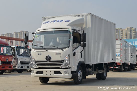 陕汽轻卡德龙k3000轻量化130马力418米单排厢式轻卡国六速比4875ytq
