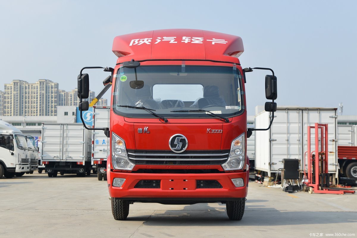 陕汽轻卡 德龙K3000 舒适型 160马力 3.85米排半仓栅式载货车(国六)