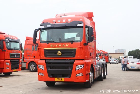 中国重汽汕德卡sitrakc7h重卡510马力6x4amt自动挡牵引车国六zz4256