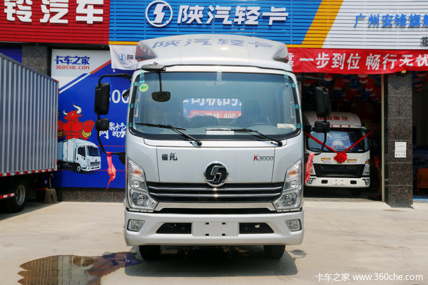 陕汽轻卡 德龙K3000 舒适型 160马力 4.85米排半厢式载货车(国六)(YTQ5121XXYKK421)