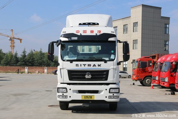 中国重汽 汕德卡SITRAK G5重卡 270马力 4X2 9.52米AMT自动档翼开厢式载货车(ZZ5186XYKN711GF1)