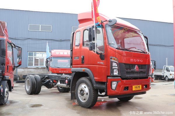 中国重汽HOWO 统帅 190马力 5.2米排半仓栅式载货车(国六)(ZZ5107CCYH4215F1)