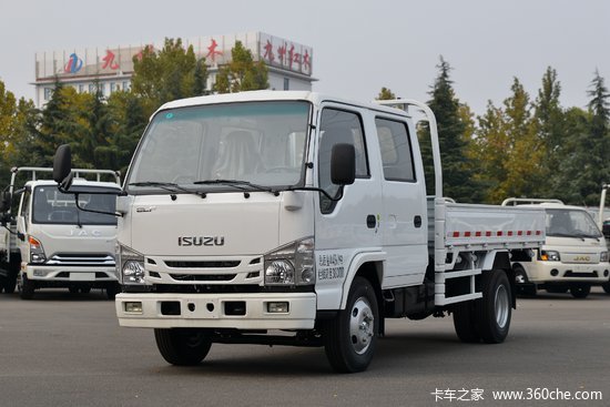 庆铃 五十铃100p 120马力 3.245米双排栏板轻卡(ql1040mvhw)