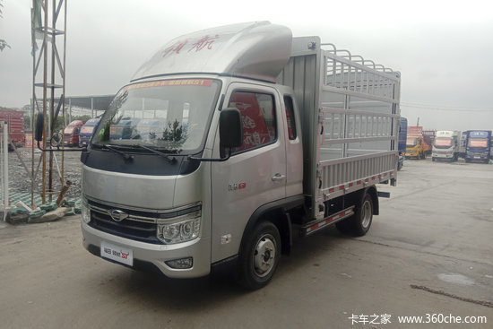 福田时代领航s1120马力342米排半仓栅式微卡国六bj5045ccy9pb524
