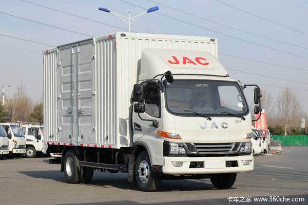 江淮 骏铃V6 150马力 4.15米单排厢式轻卡(国六)(HFC5043XXYB31K1C7S)