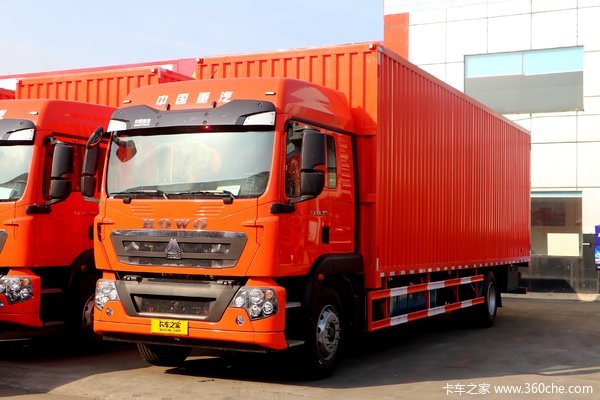 中国重汽 HOWO TX 220马力 4X2 6.75米厢式载货车(国六)(ZZ5187XXYK501GF1)