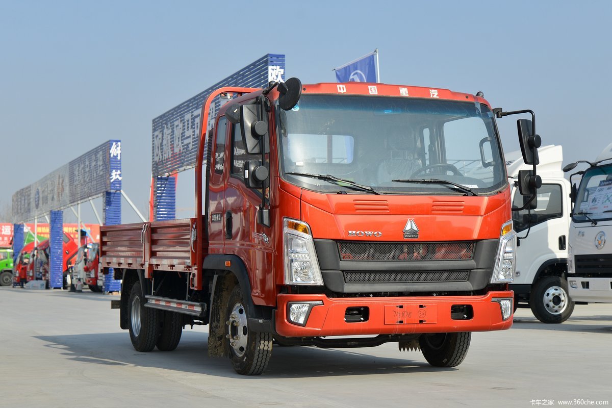 中国重汽HOWO 悍将 190马力 4.85米排半栏板载货车(重汽8档)