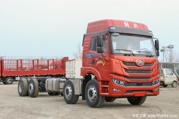 青岛解放 悍V2.0重卡 290马力 6X2 8.8米仓栅式载货车(CA5250CCYP1K2L5T3E6A80)
