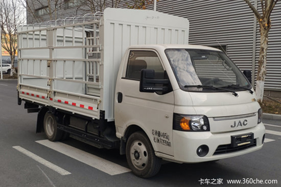 江淮帅铃i345t37米单排纯电动仓栅式轻卡hfc5040ccyev26464kwh