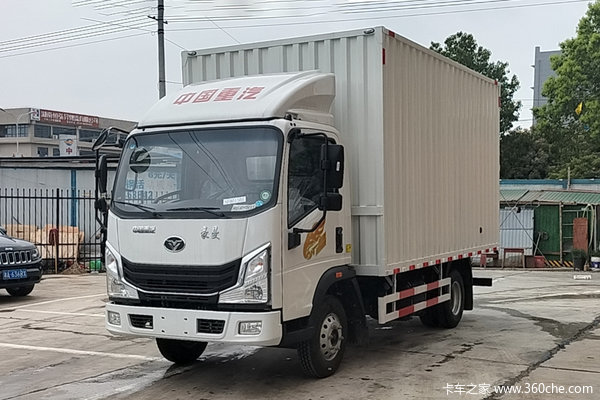 中国重汽 豪曼h3 150马力 4x2 4.15米厢式轻卡 国六