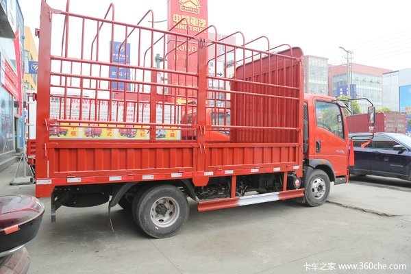 中国重汽HOWO 追梦 130马力 4.15米单排仓栅式轻卡(