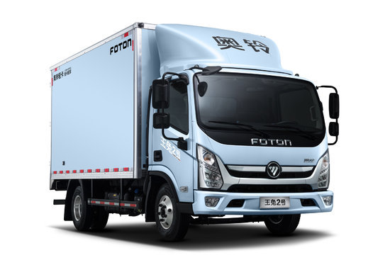 福田奥铃玉兔二号152马力38米amt自动挡排半厢式轻卡国六bj5078xxy