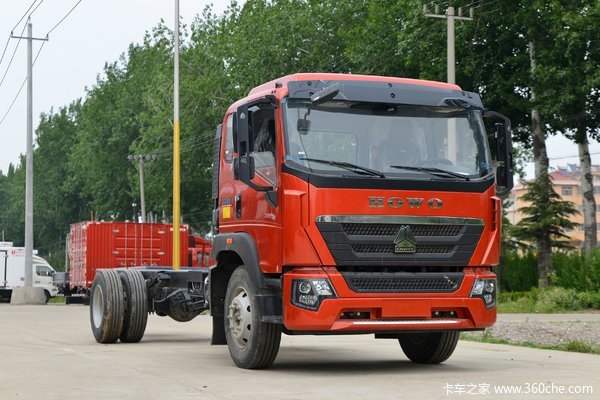 中国重汽HOWO G5X中卡 250马力 5.75米排半栏板载货车(国六)(ZZ1187K451DF1)