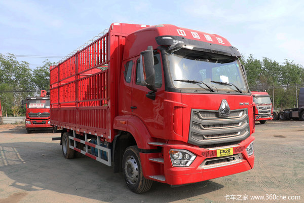 中国重汽 豪沃NX 290马力 4X2 6.75米仓栅式载货车(国六)(ZZ5187CCYK511JF1)