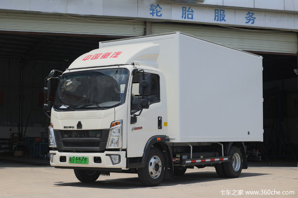 中国重汽HOWO 悍将 4.5T 4.15米单排纯电动厢式轻卡(ZZ5077XXYG3314Z173BEV)100kWh