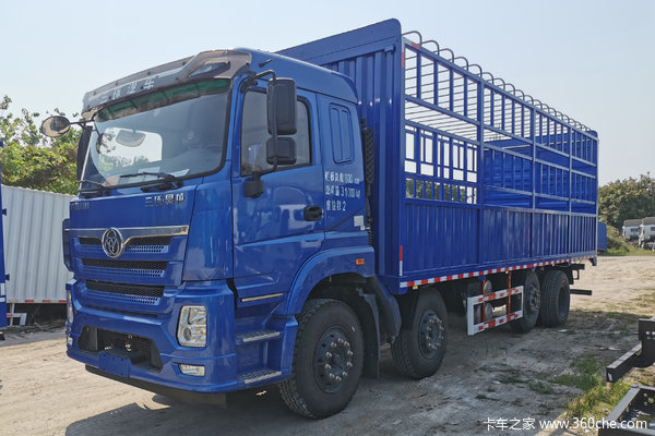 三环十通 昊龙 豪华版 300马力 8X2 9.6米仓栅式载货车(国六)(STQ5312CCYA6)