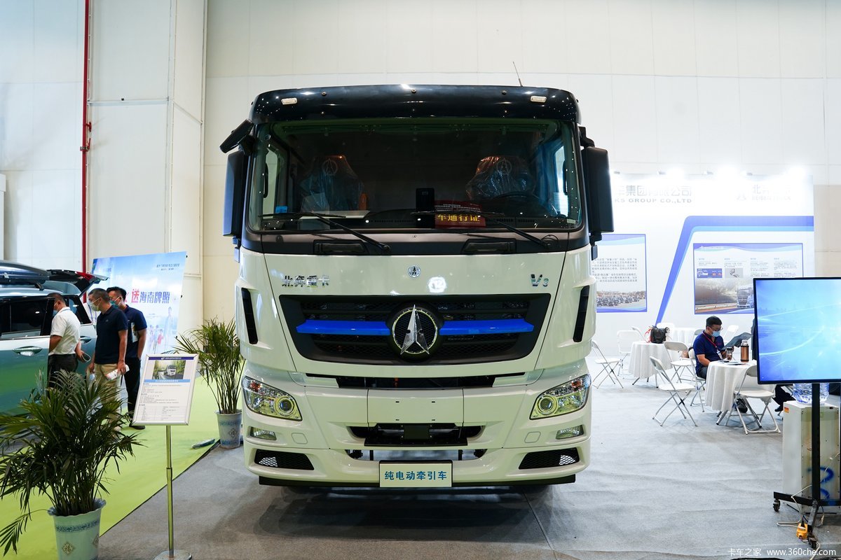 【图】北奔 V3重卡 标载版 25T 6X4 纯电动牵引车(ND4250BBXJ7Z02BEV)_实拍图片_1542885_卡车之家