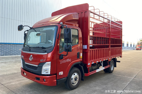东风柳汽 乘龙L2轻卡 140马力 4X2 4.2米单排仓栅式载货车(京六)(LZ5041CCYL2AC1)