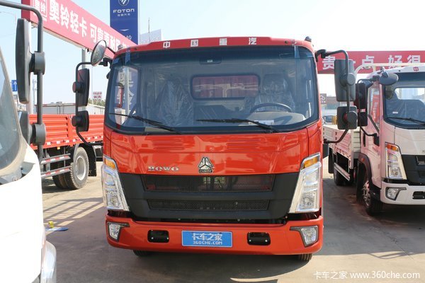 中国重汽HOWO 悍将 190马力 5.75米排半仓栅式载货车(重汽8档)(ZZ5167CCYH4515F1B)
