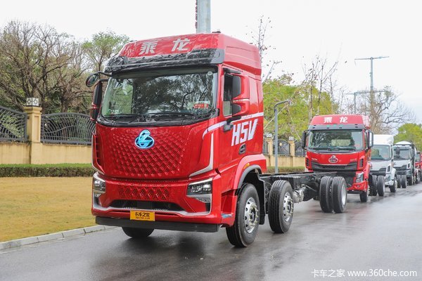 东风柳汽 乘龙H5V 330马力 6X2 9.47米栏板载货车(LZ1251H5CC1T)