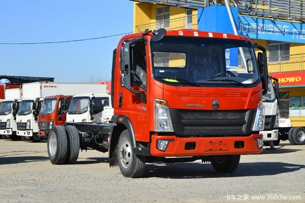 中国重汽HOWO 悍将 190马力 6.05米单排栏板载货车(ZZ1187H4715F1B)