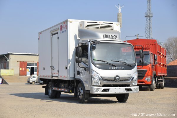 福田 奥铃速运 131马力 4X2 4.08米冷藏车(鸿星达牌)(SJR5044XLC-6)
