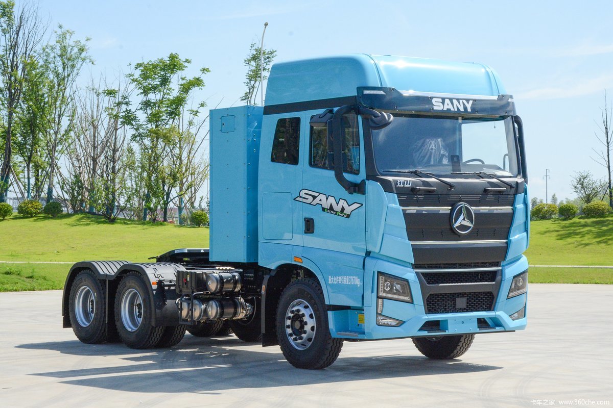 【图】三一重卡 EV-550 江山版 6X4 纯电动牵引车(SYM42503S1BEV1)_实拍图片_1711733_卡车之家