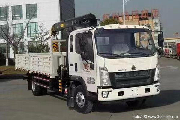 中国重汽HOWO 悍将 160马力 4X2 4.2米随车吊(神百重工牌)(ABC5148JSQZZ6)