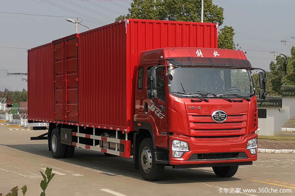 青岛解放 JK6中卡 260马力 4X2 9.75米厢式载货车(CA5189XXYP28K2L8E6A80)