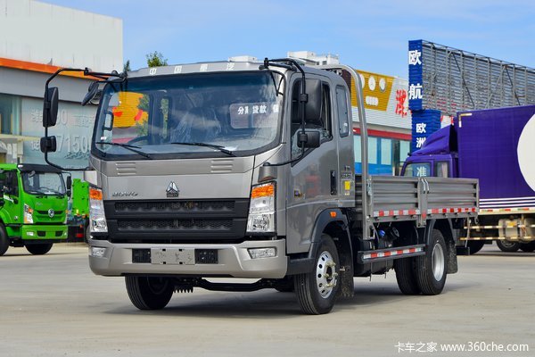 中国重汽HOWO 悍将M 165马力 3.85米排半栏板轻卡(ZZ1047F3215F144)