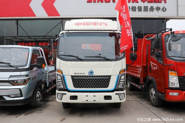 中国重汽HOWO 悍将 4.5T 4.15米单排纯电动仓栅式轻卡(ZZ5047CCYG3314Z146BEV)100.27kWh