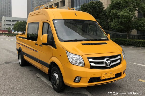 福田 图雅诺 2024款 尊享版 177马力 2.8T柴油 两驱 9座 斗式客车工程车