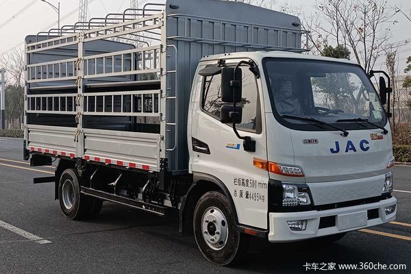 江淮 帅铃EV5 4.5T 4.22米单排纯电动仓栅式轻卡(HFC5042CCYEV10)81.14kWh