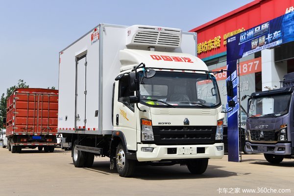 中国重汽HOWO 悍将M 创富版 160马力 4X2 4.08米冷藏车(鸿星达)(SJR5047XLC-ZQ)