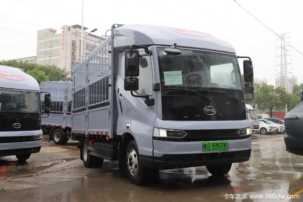 比亚迪T5EV 科技版 4.5T 4.03米单排纯电动仓栅式轻卡(BYD5040CCYBEV1)132kWh