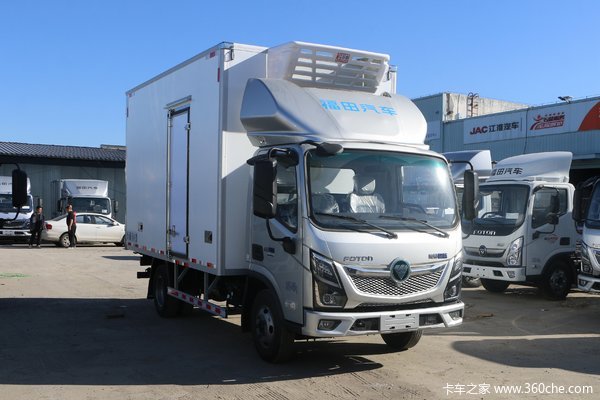 福田奥铃 智蓝EL-Plus 4.5T 4.08米单排纯电动冷藏车(液刹)(BJ5045XLCEV14)100.46kWh