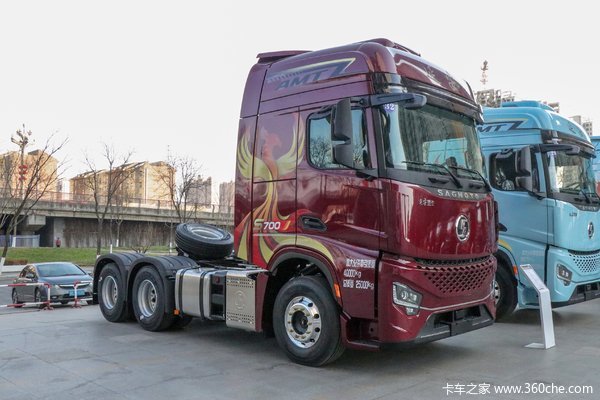 陕汽商用车 延安S700 600马力 6X4 AMT自动档牵引车(液缓)